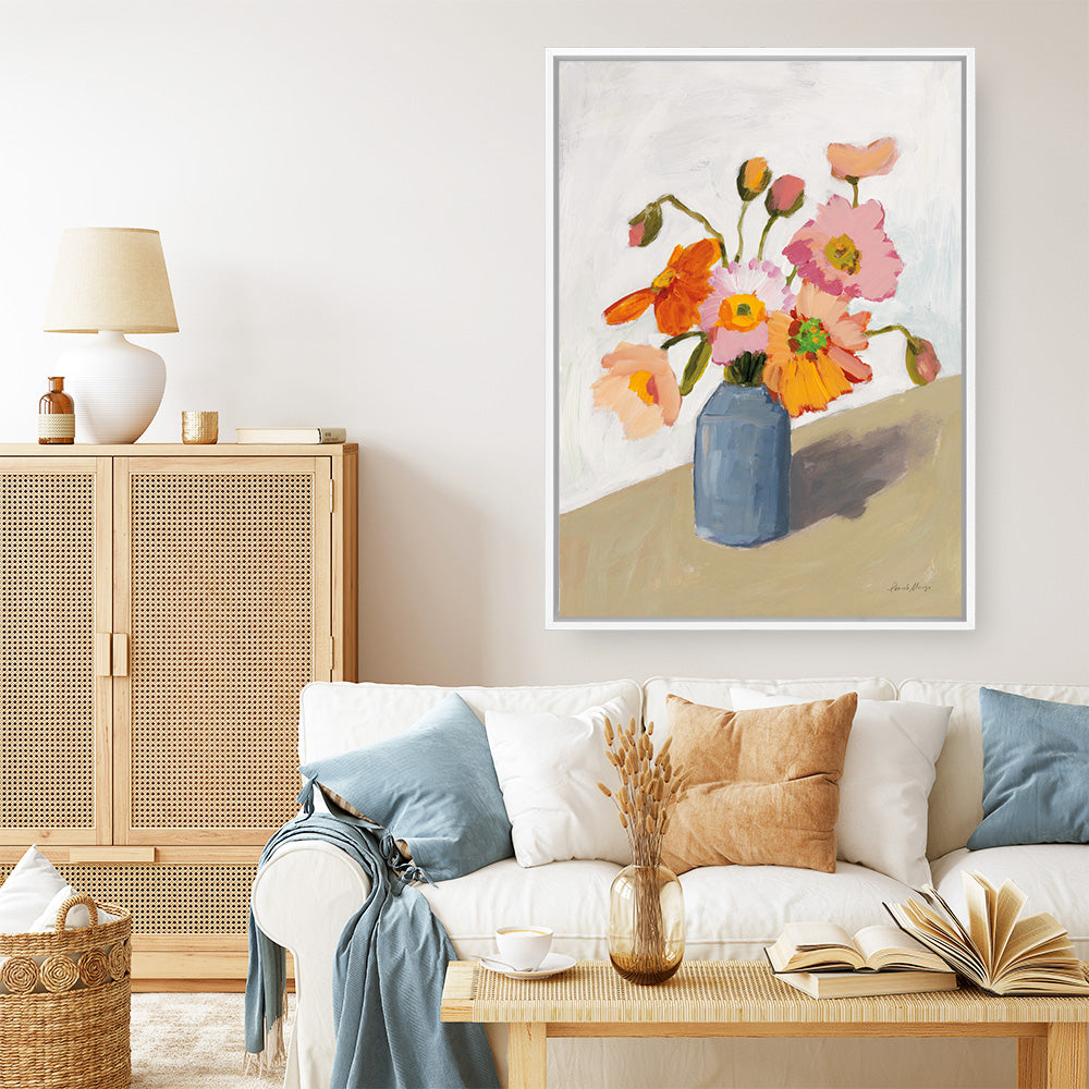 Shop Subtle Bouquet Canvas Print a floral themed painted framed canvas wall art print from The Print Emporium artwork collection - Buy Australian made fine art painting style stretched canvas prints for the home and your interior decor space, TPE-WA-68964-CA-35X46-NF