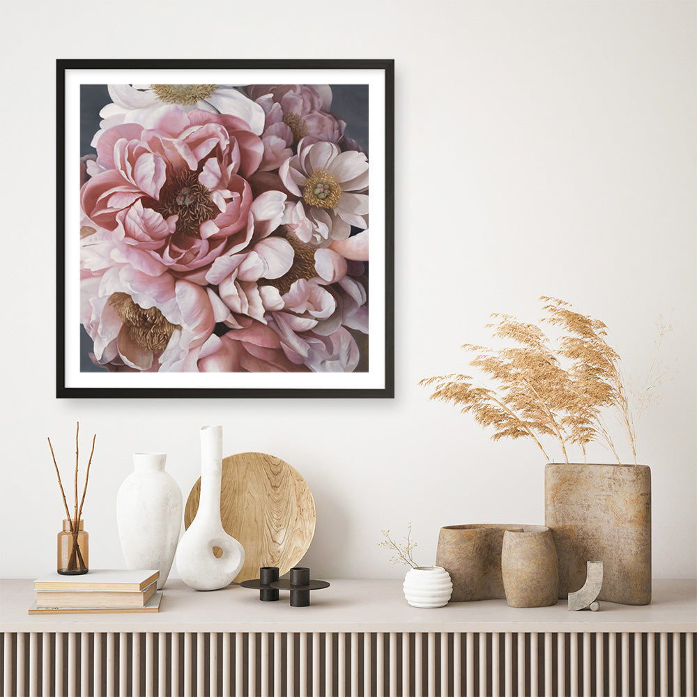 Shop Summer Florals (Square) Art Print a floral themed painted wall art print from The Print Emporium wall artwork collection - Buy Australian made fine art painting style poster and framed prints for the home and your interior decor room, TPE-328-AP