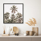Shop Summer Palms Light II (Square) Art Print a coastal themed painted wall art print from The Print Emporium wall artwork collection - Buy Australian made fine art painting style poster and framed prints for the home and your interior decor room, TPE-436-AP