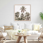 Shop Summer Palms Light II (Square) Art Print a coastal themed painted wall art print from The Print Emporium wall artwork collection - Buy Australian made fine art painting style poster and framed prints for the home and your interior decor room, TPE-436-AP