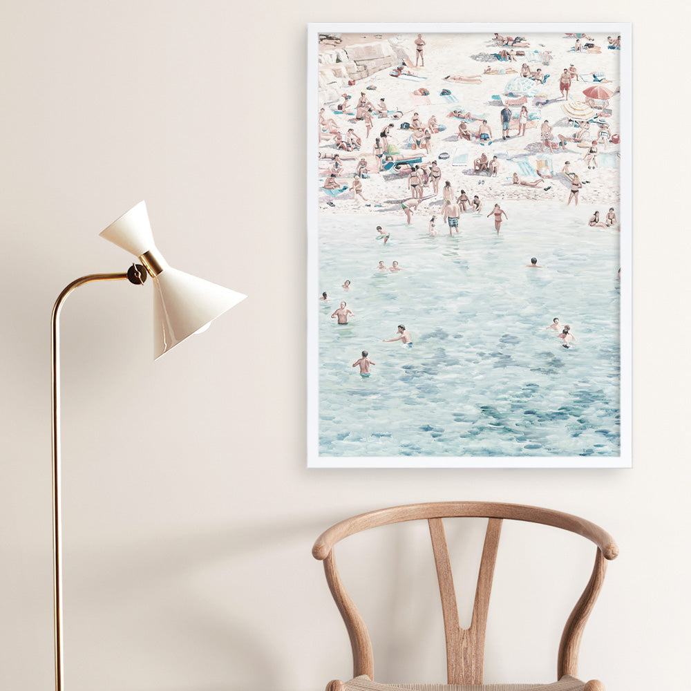 Shop Summer Scene Art Print a coastal themed painted wall art print from The Print Emporium wall artwork collection - Buy Australian made fine art painting style poster and framed prints for the home and your interior decor room, TPE-479-AP