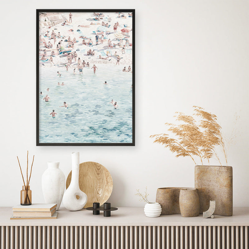 Shop Summer Scene Art Print a coastal themed painted wall art print from The Print Emporium wall artwork collection - Buy Australian made fine art painting style poster and framed prints for the home and your interior decor room, TPE-479-AP