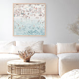 Shop Summer Scene (Square) Art Print a coastal themed painted wall art print from The Print Emporium wall artwork collection - Buy Australian made fine art painting style poster and framed prints for the home and your interior decor room, TPE-318-AP