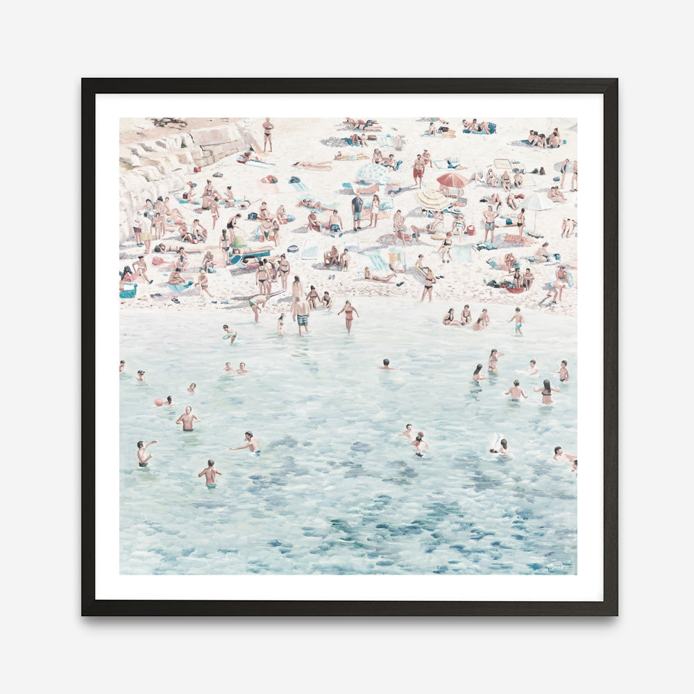 Shop Summer Scene (Square) Art Print a coastal themed painted wall art print from The Print Emporium wall artwork collection - Buy Australian made fine art painting style poster and framed prints for the home and your interior decor room, TPE-318-AP