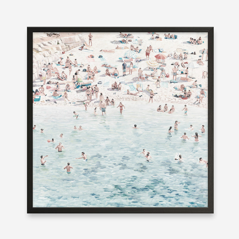 Shop Summer Scene (Square) Art Print a coastal themed painted wall art print from The Print Emporium wall artwork collection - Buy Australian made fine art painting style poster and framed prints for the home and your interior decor room, TPE-318-AP