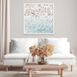 Shop Summer Scene (Square) Art Print a coastal themed painted wall art print from The Print Emporium wall artwork collection - Buy Australian made fine art painting style poster and framed prints for the home and your interior decor room, TPE-318-AP