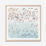 Shop Summer Scene (Square) Art Print a coastal themed painted wall art print from The Print Emporium wall artwork collection - Buy Australian made fine art painting style poster and framed prints for the home and your interior decor room, TPE-318-AP
