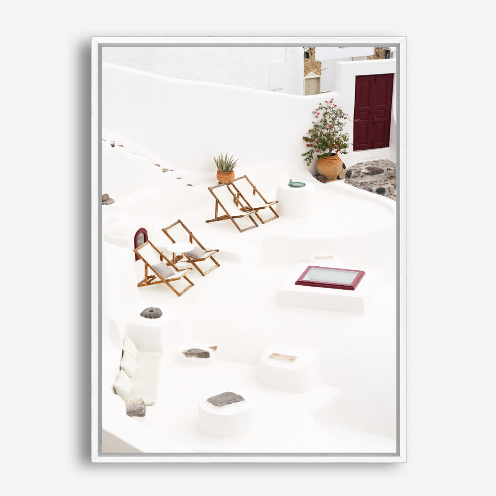 Shop Sun Chairs Photo Canvas Print a coastal themed photography framed stretched canvas print from The Print Emporium wall artwork collection - Buy Australian made prints for the home and your interior decor space, TPE-1337-CA-35X46-NF