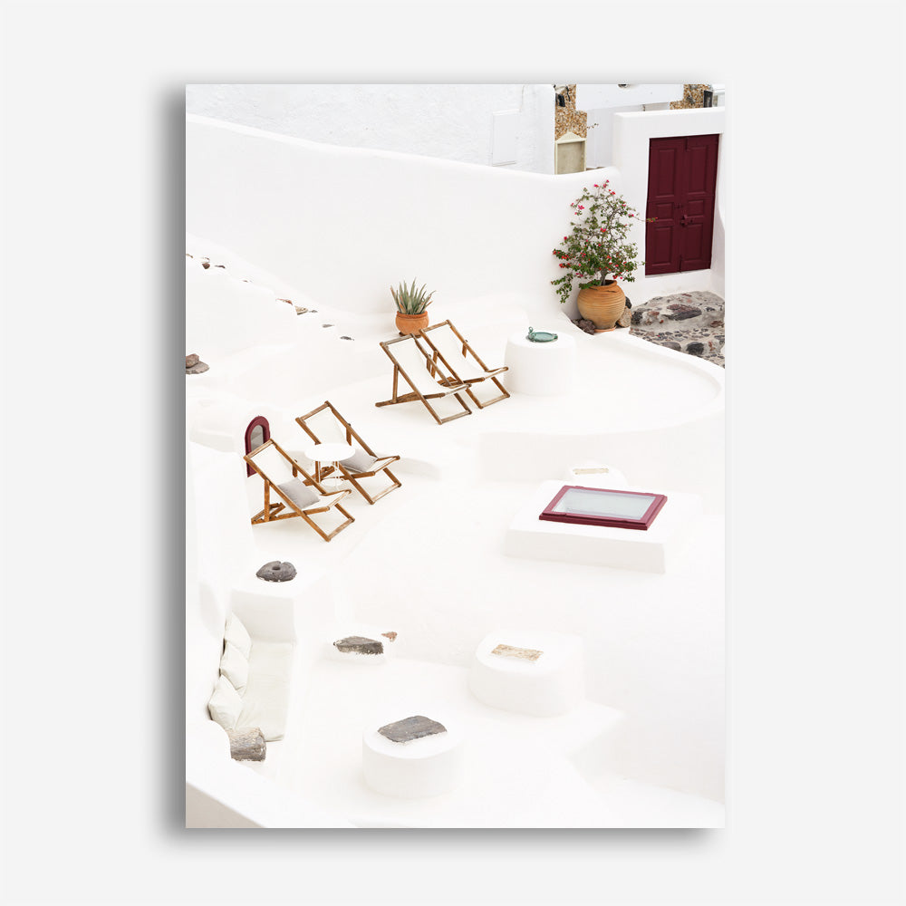 Shop Sun Chairs Photo Canvas Print a coastal themed photography framed stretched canvas print from The Print Emporium wall artwork collection - Buy Australian made prints for the home and your interior decor space, TPE-1337-CA-35X46-NF