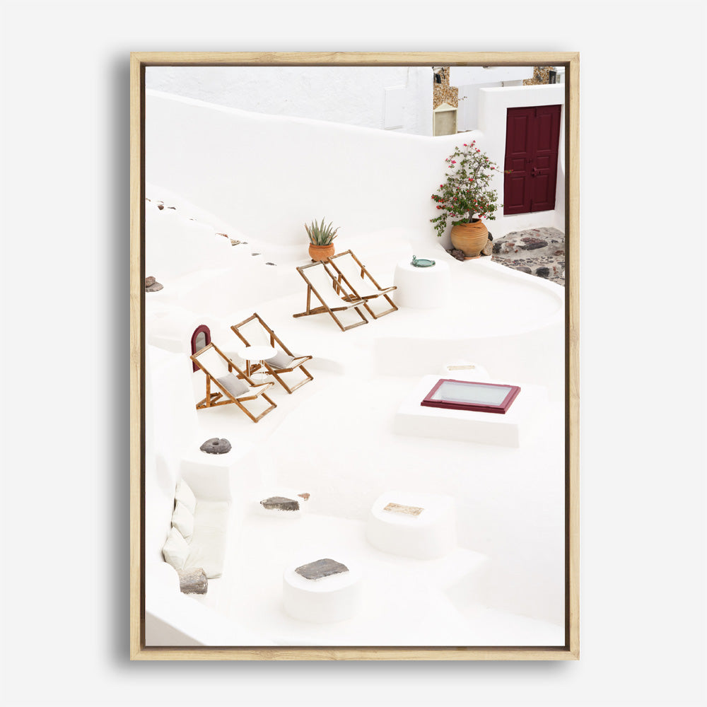 Shop Sun Chairs Photo Canvas Print a coastal themed photography framed stretched canvas print from The Print Emporium wall artwork collection - Buy Australian made prints for the home and your interior decor space, TPE-1337-CA-35X46-NF