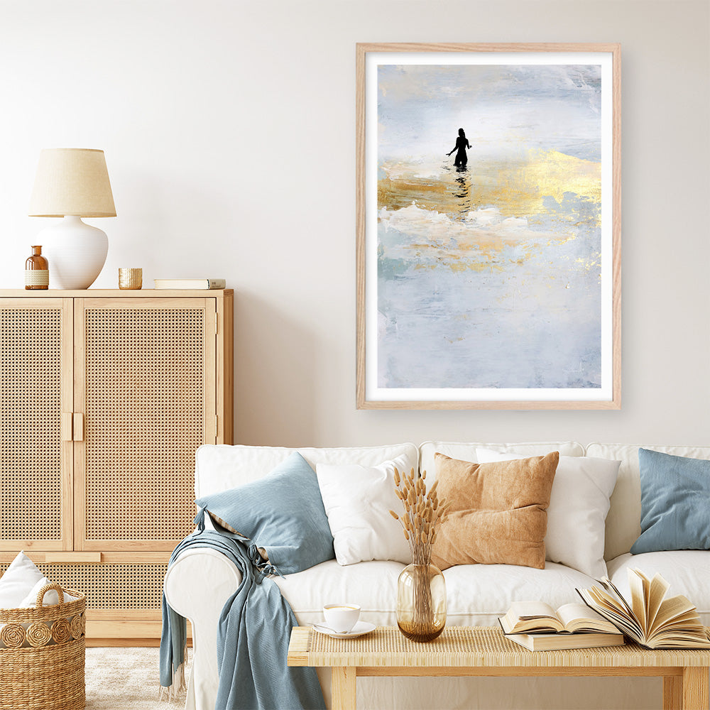 Shop Sun Dip Art Print a painted abstract themed wall art print from The Print Emporium wall artwork collection - Buy Australian made fine art painting style poster and framed prints for the home and your interior decor room, TPE-DH-105-AP