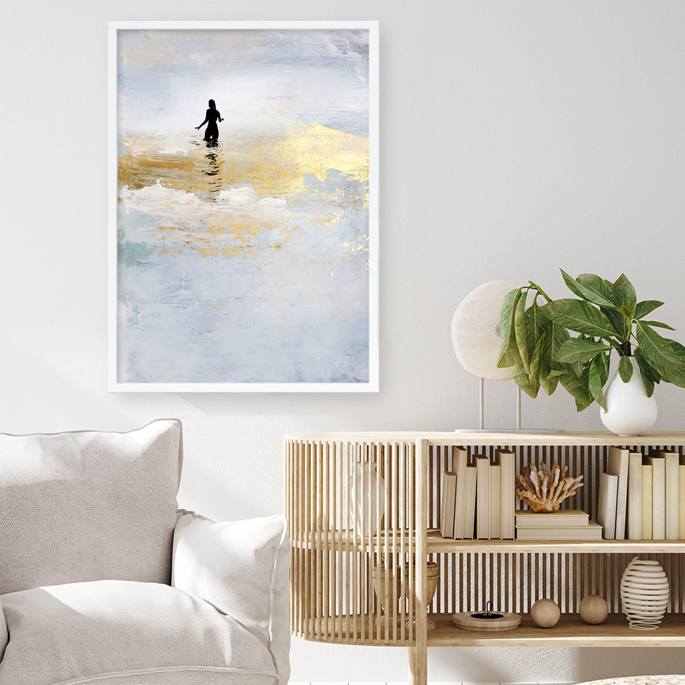 Shop Sun Dip Art Print a painted abstract themed wall art print from The Print Emporium wall artwork collection - Buy Australian made fine art painting style poster and framed prints for the home and your interior decor room, TPE-DH-105-AP