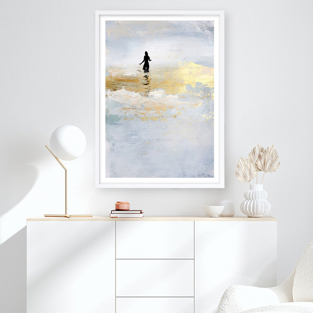 Shop Sun Dip Art Print a painted abstract themed wall art print from The Print Emporium wall artwork collection - Buy Australian made fine art painting style poster and framed prints for the home and your interior decor room, TPE-DH-105-AP