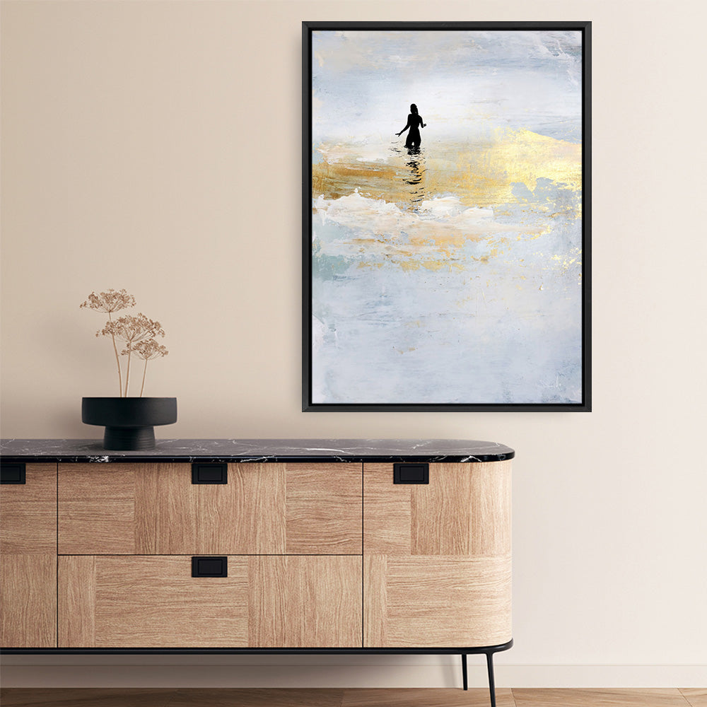 Shop Sun Dip Canvas Print a painted abstract themed framed canvas wall art print from The Print Emporium artwork collection - Buy Australian made fine art painting style stretched canvas prints for the home and your interior decor space, TPE-DH-105-CA-35X46-NF