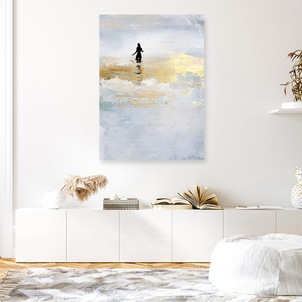 Shop Sun Dip Canvas Print a painted abstract themed framed canvas wall art print from The Print Emporium artwork collection - Buy Australian made fine art painting style stretched canvas prints for the home and your interior decor space, TPE-DH-105-CA-35X46-NF
