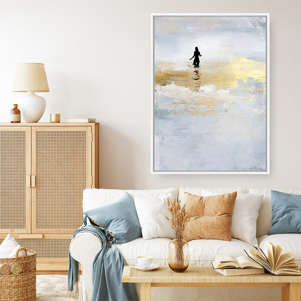 Shop Sun Dip Canvas Print a painted abstract themed framed canvas wall art print from The Print Emporium artwork collection - Buy Australian made fine art painting style stretched canvas prints for the home and your interior decor space, TPE-DH-105-CA-35X46-NF