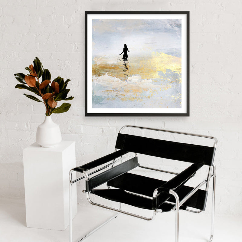 Shop Sun Dip (Square) Art Print a painted abstract themed wall art print from The Print Emporium wall artwork collection - Buy Australian made fine art painting style poster and framed prints for the home and your interior decor room, TPE-DH-328-AP