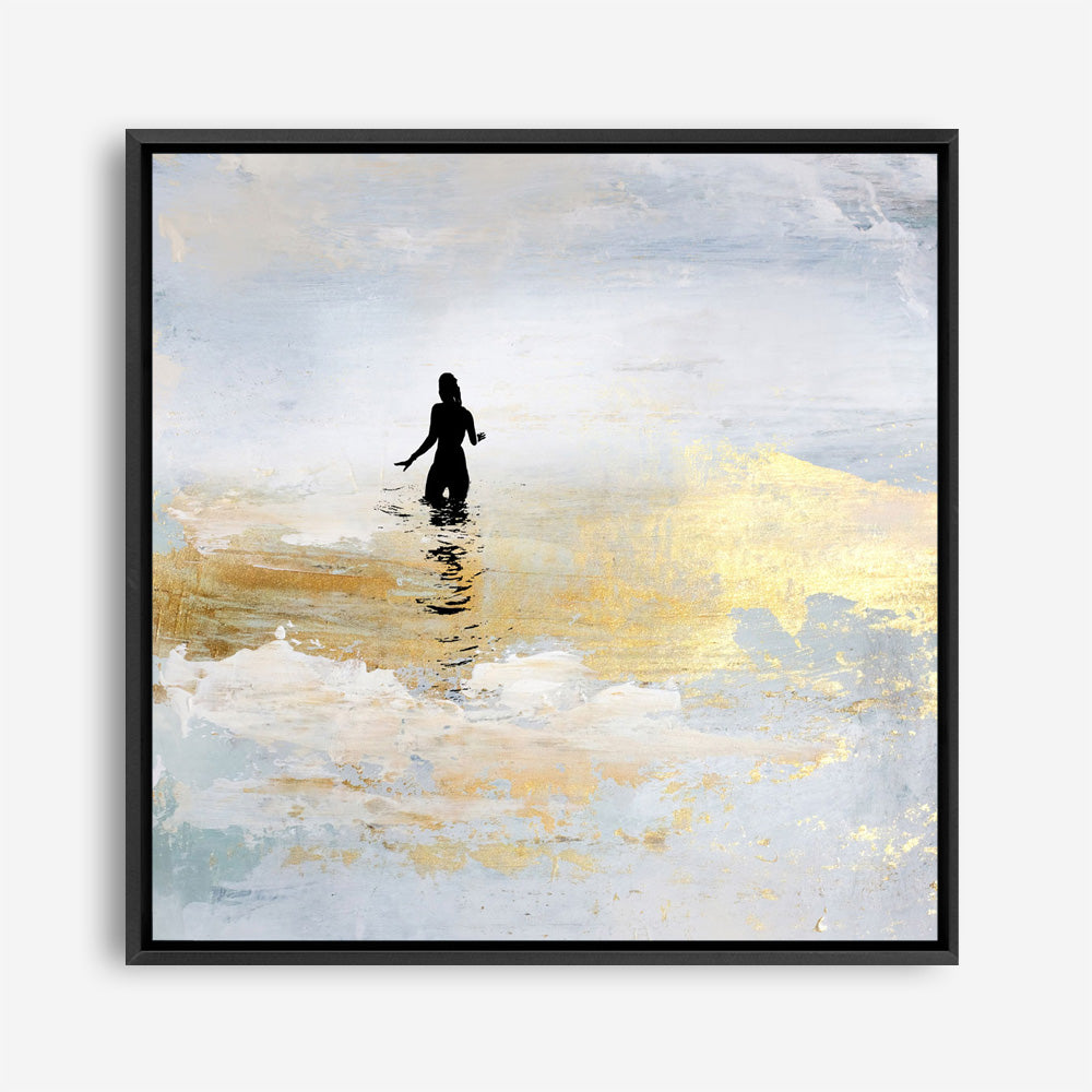 Shop Sun Dip (Square) Canvas Print a painted abstract themed framed canvas wall art print from The Print Emporium artwork collection - Buy Australian made fine art painting style stretched canvas prints for the home and your interior decor space, TPE-DH-328-CA-40X40-NF