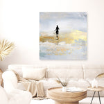 Shop Sun Dip (Square) Canvas Print a painted abstract themed framed canvas wall art print from The Print Emporium artwork collection - Buy Australian made fine art painting style stretched canvas prints for the home and your interior decor space, TPE-DH-328-CA-40X40-NF