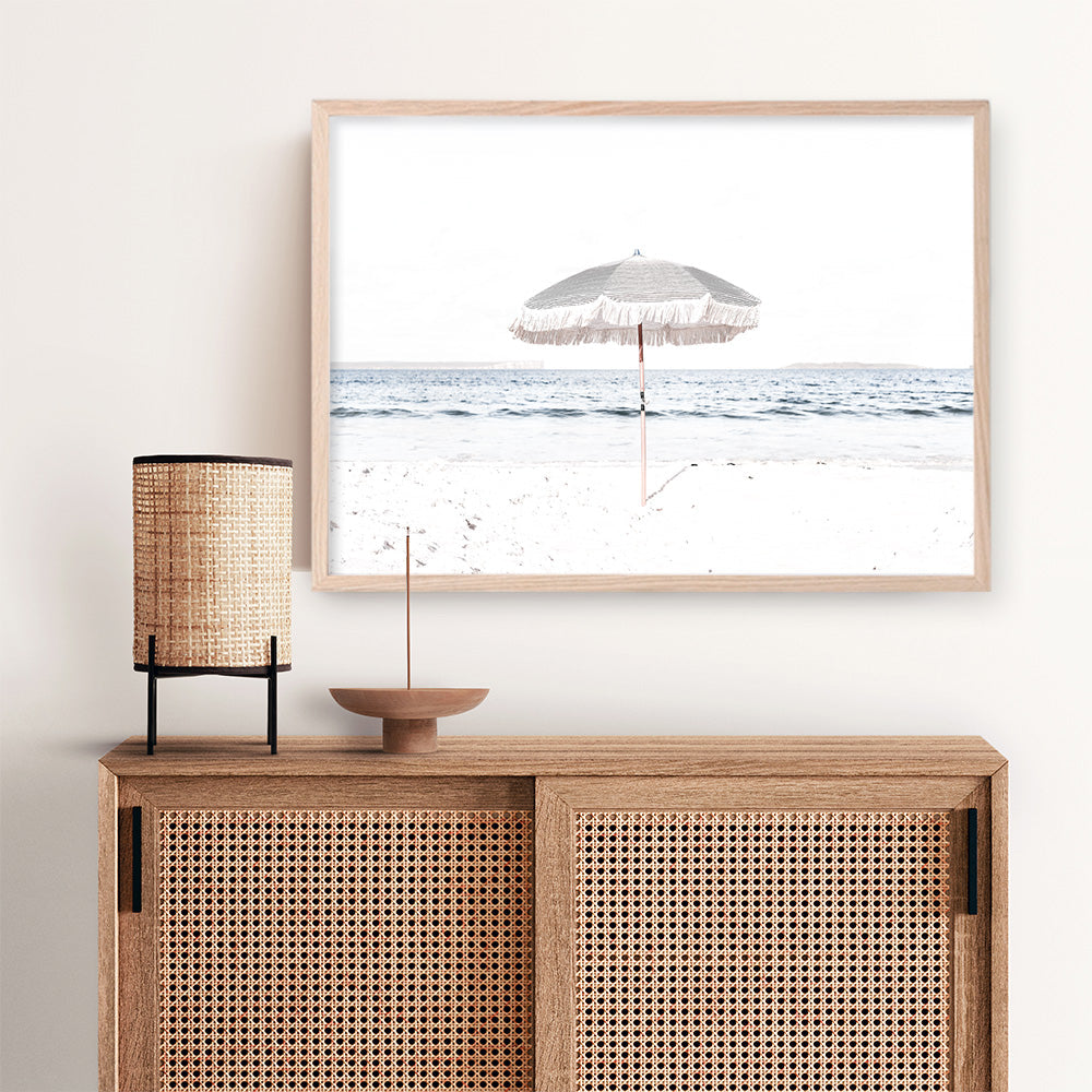 Shop Sun Parasol Photo Art Print a coastal themed photography wall art print from The Print Emporium wall artwork collection - Buy Australian made fine art poster and framed prints for the home and your interior decor, TPE-693-AP