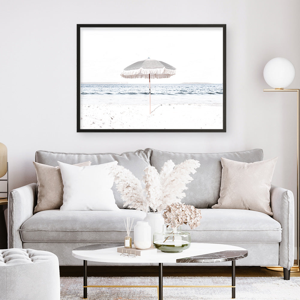 Shop Sun Parasol Photo Art Print a coastal themed photography wall art print from The Print Emporium wall artwork collection - Buy Australian made fine art poster and framed prints for the home and your interior decor, TPE-693-AP