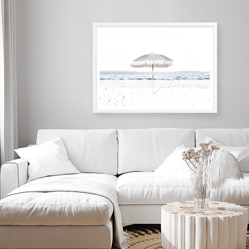 Shop Sun Parasol Photo Art Print a coastal themed photography wall art print from The Print Emporium wall artwork collection - Buy Australian made fine art poster and framed prints for the home and your interior decor, TPE-693-AP