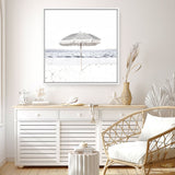 Shop Sun Parasol (Square) Photo Canvas a coastal themed photography framed stretched canvas print from The Print Emporium wall artwork collection - Buy Australian made prints for the home and your interior decor space, TPE-694-CA-40X40-NF