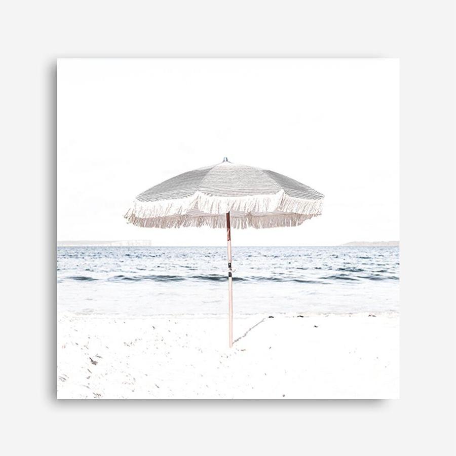 Shop Sun Parasol (Square) Photo Canvas a coastal themed photography framed stretched canvas print from The Print Emporium wall artwork collection - Buy Australian made prints for the home and your interior decor space, TPE-694-CA-40X40-NF