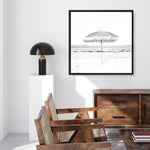 Shop Sun Parasol (Square) Photo Canvas a coastal themed photography framed stretched canvas print from The Print Emporium wall artwork collection - Buy Australian made prints for the home and your interior decor space, TPE-694-CA-40X40-NF