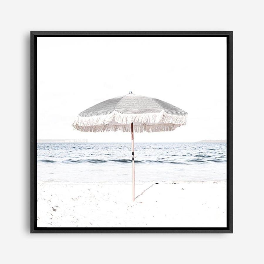 Shop Sun Parasol (Square) Photo Canvas a coastal themed photography framed stretched canvas print from The Print Emporium wall artwork collection - Buy Australian made prints for the home and your interior decor space, TPE-694-CA-40X40-NF