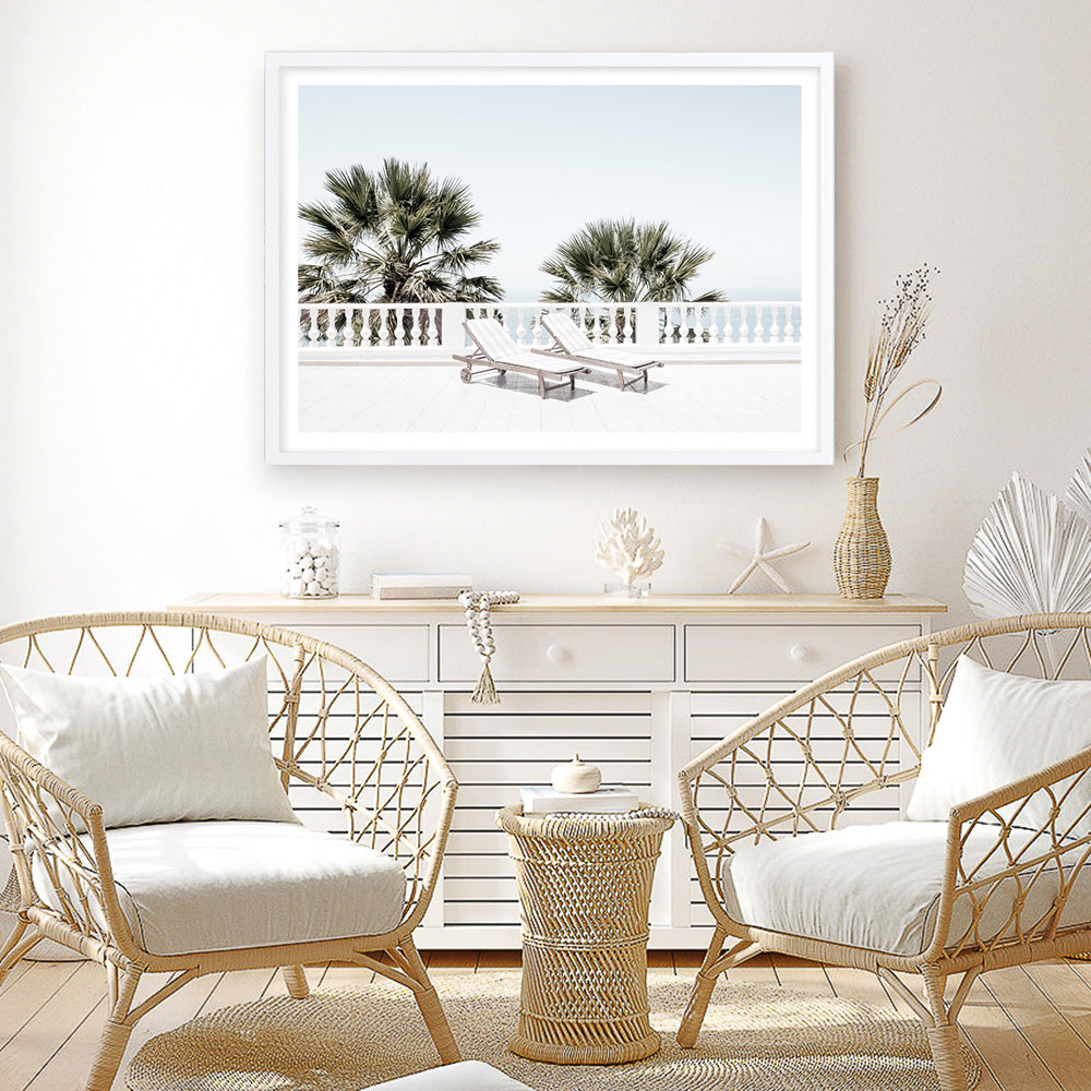 Shop Sun Terrace I Photo Art Print a coastal themed photography wall art print from The Print Emporium wall artwork collection - Buy Australian made fine art poster and framed prints for the home and your interior decor, TPE-1295-AP