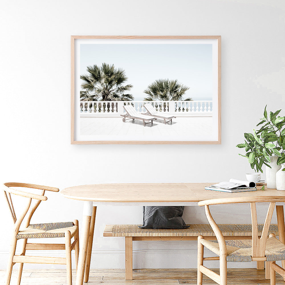 Shop Sun Terrace I Photo Art Print a coastal themed photography wall art print from The Print Emporium wall artwork collection - Buy Australian made fine art poster and framed prints for the home and your interior decor, TPE-1295-AP
