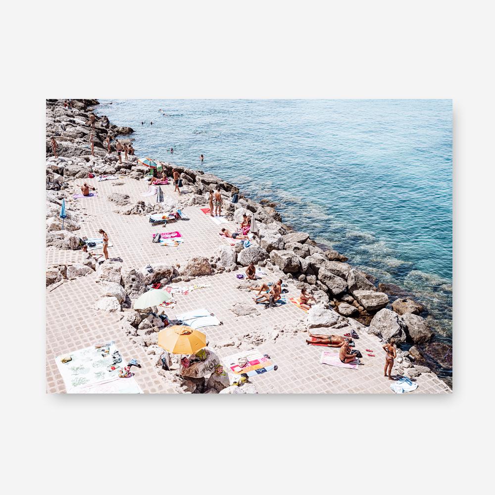 Shop Sunbaking in Salento Photo Canvas Print a coastal themed photography framed stretched canvas print from The Print Emporium wall artwork collection - Buy Australian made prints for the home and your interior decor space, TPE-1193-CA-35X46-NF