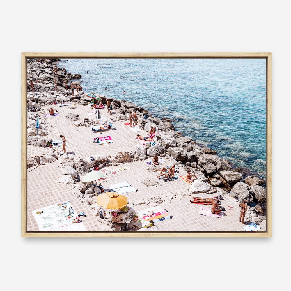 Shop Sunbaking in Salento Photo Canvas Print a coastal themed photography framed stretched canvas print from The Print Emporium wall artwork collection - Buy Australian made prints for the home and your interior decor space, TPE-1193-CA-35X46-NF