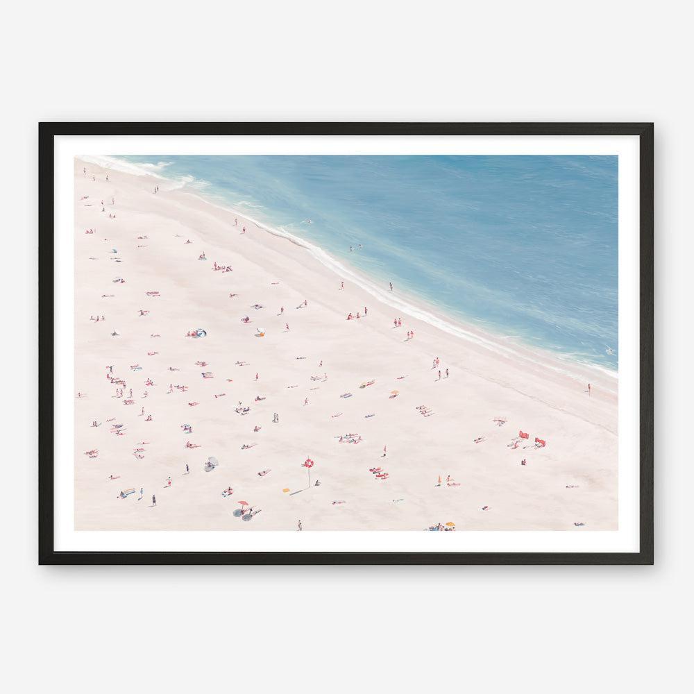 Shop Sunbathers Art Print a coastal themed painted wall art print from The Print Emporium wall artwork collection - Buy Australian made fine art painting style poster and framed prints for the home and your interior decor room, TPE-037-AP