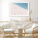 Shop Sunbathers Art Print a coastal themed painted wall art print from The Print Emporium wall artwork collection - Buy Australian made fine art painting style poster and framed prints for the home and your interior decor room, TPE-037-AP