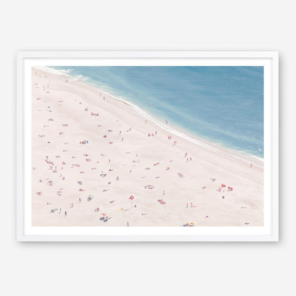 Shop Sunbathers Art Print a coastal themed painted wall art print from The Print Emporium wall artwork collection - Buy Australian made fine art painting style poster and framed prints for the home and your interior decor room, TPE-037-AP