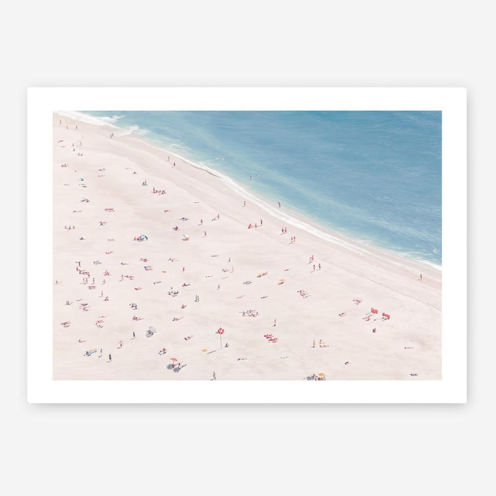 Shop Sunbathers Art Print a coastal themed painted wall art print from The Print Emporium wall artwork collection - Buy Australian made fine art painting style poster and framed prints for the home and your interior decor room, TPE-037-AP