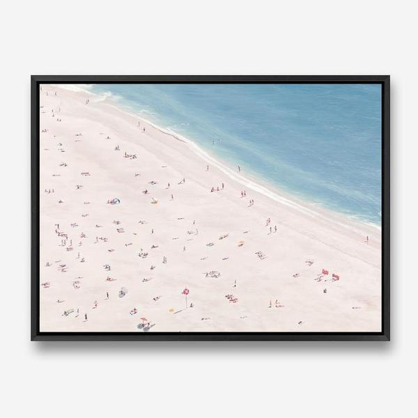 Shop Sunbathers Canvas Print a coastal themed painted framed canvas wall art print from The Print Emporium artwork collection - Buy Australian made fine art painting style stretched canvas prints for the home and your interior decor space, TPE-037-CA-35X46-NF
