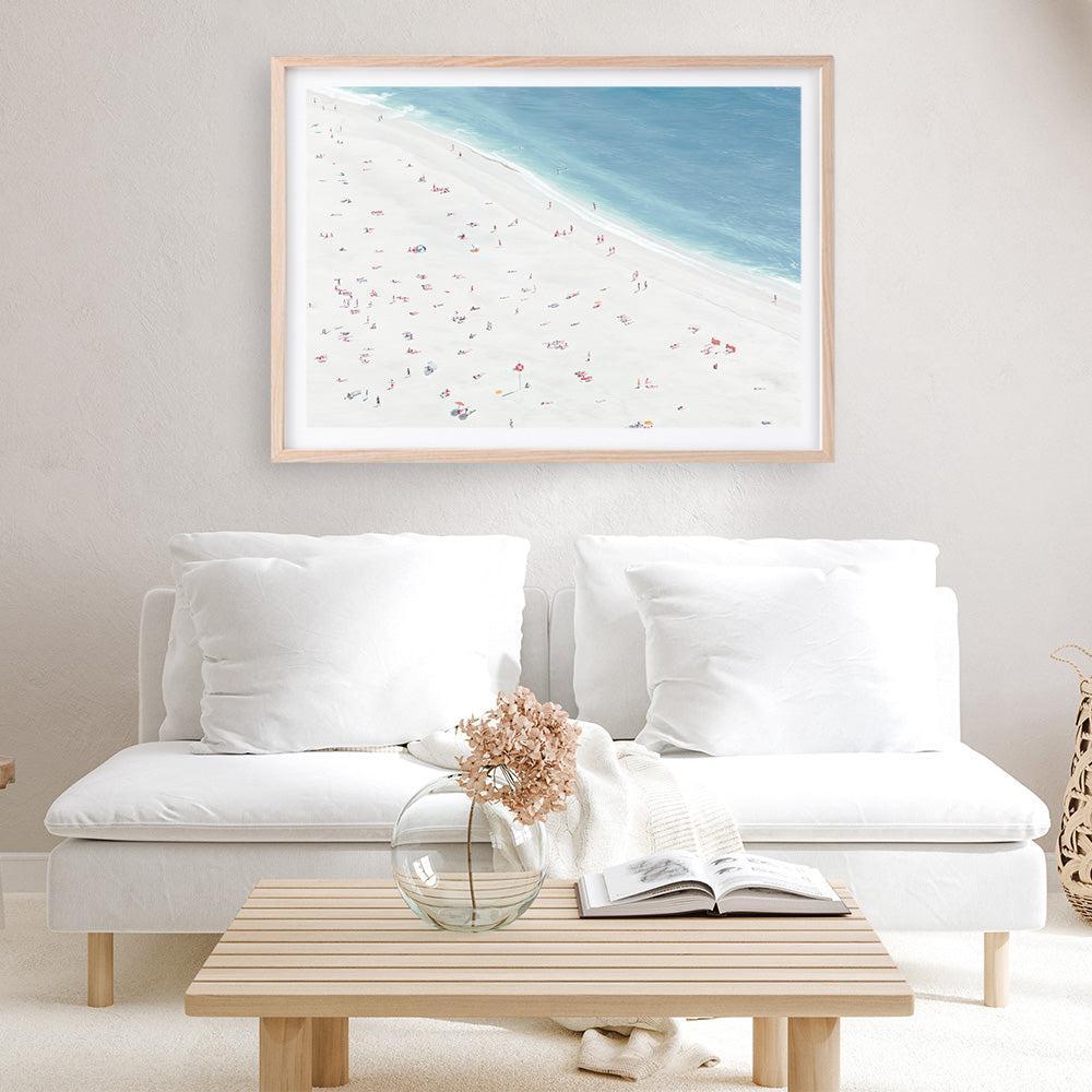 Shop Sunbathers II Art Print a coastal themed painted wall art print from The Print Emporium wall artwork collection - Buy Australian made fine art painting style poster and framed prints for the home and your interior decor room, TPE-061-AP