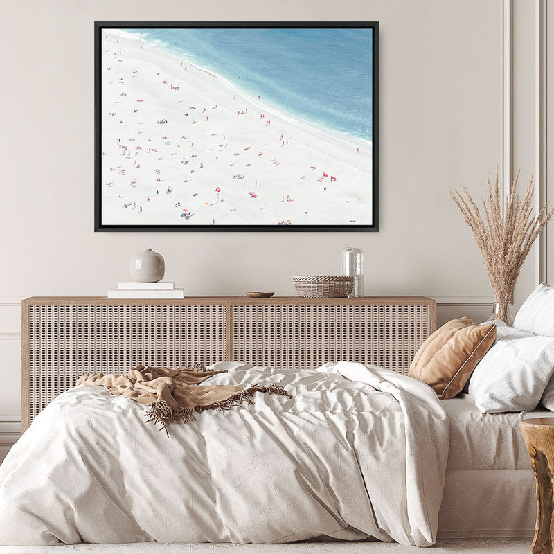 Shop Sunbathers II Canvas Print a coastal themed painted framed canvas wall art print from The Print Emporium artwork collection - Buy Australian made fine art painting style stretched canvas prints for the home and your interior decor space, TPE-061-CA-35X46-NF