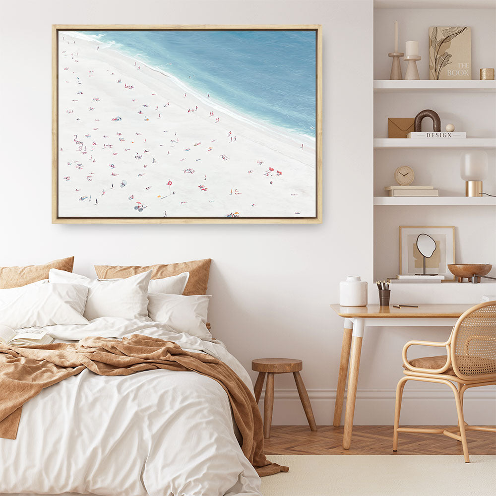 Shop Sunbathers II Canvas Print a coastal themed painted framed canvas wall art print from The Print Emporium artwork collection - Buy Australian made fine art painting style stretched canvas prints for the home and your interior decor space, TPE-061-CA-35X46-NF
