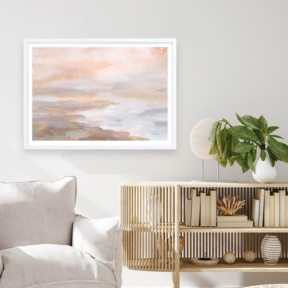 Shop Sunrise Coast Art Print a painted abstract themed wall art print from The Print Emporium wall artwork collection - Buy Australian made fine art painting style poster and framed prints for the home and your interior decor room, TPE-WA-70643-AP