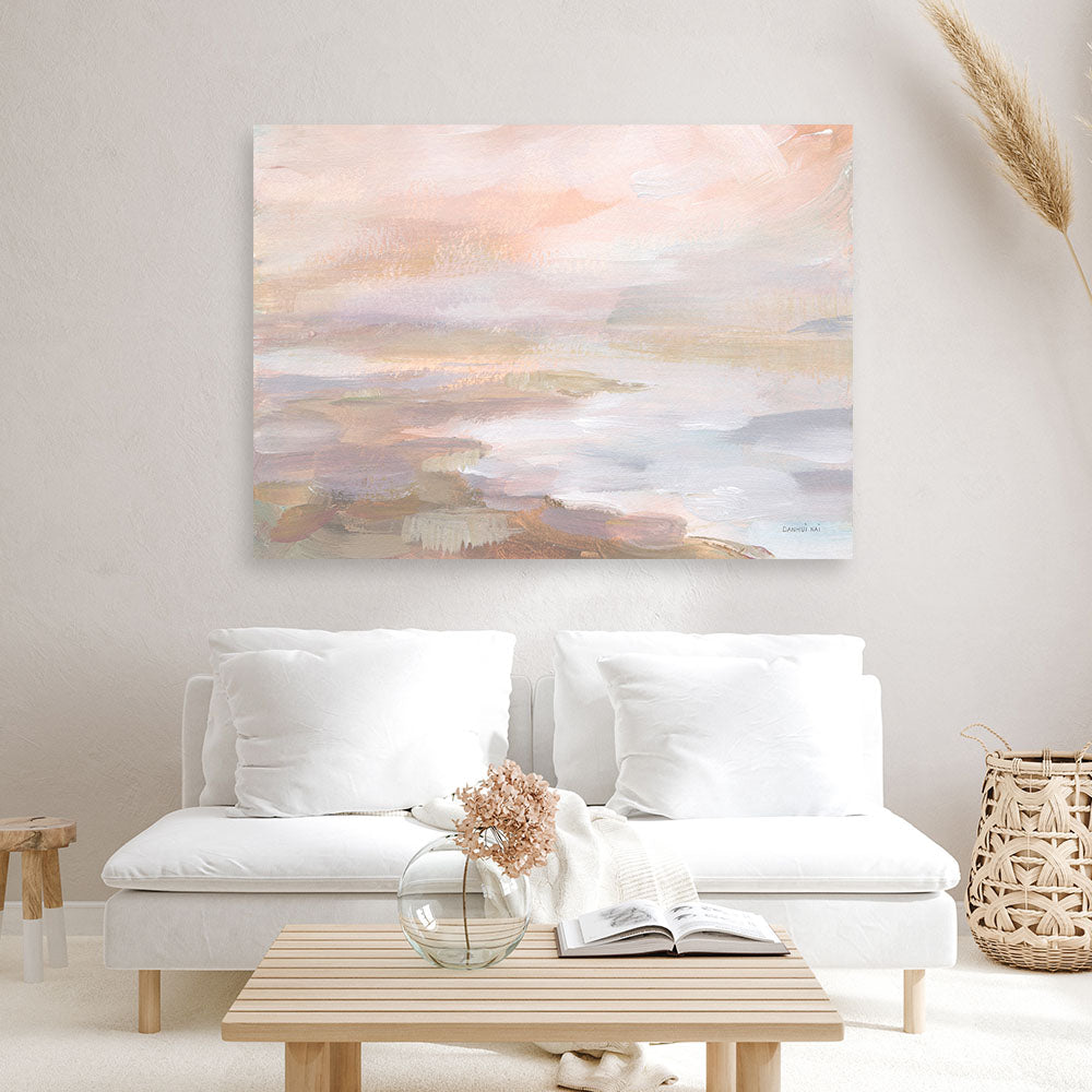 Shop Sunrise Coast Canvas Print a painted abstract themed framed canvas wall art print from The Print Emporium artwork collection - Buy Australian made fine art painting style stretched canvas prints for the home and your interior decor space, TPE-WA-70643-CA-35X46-NF