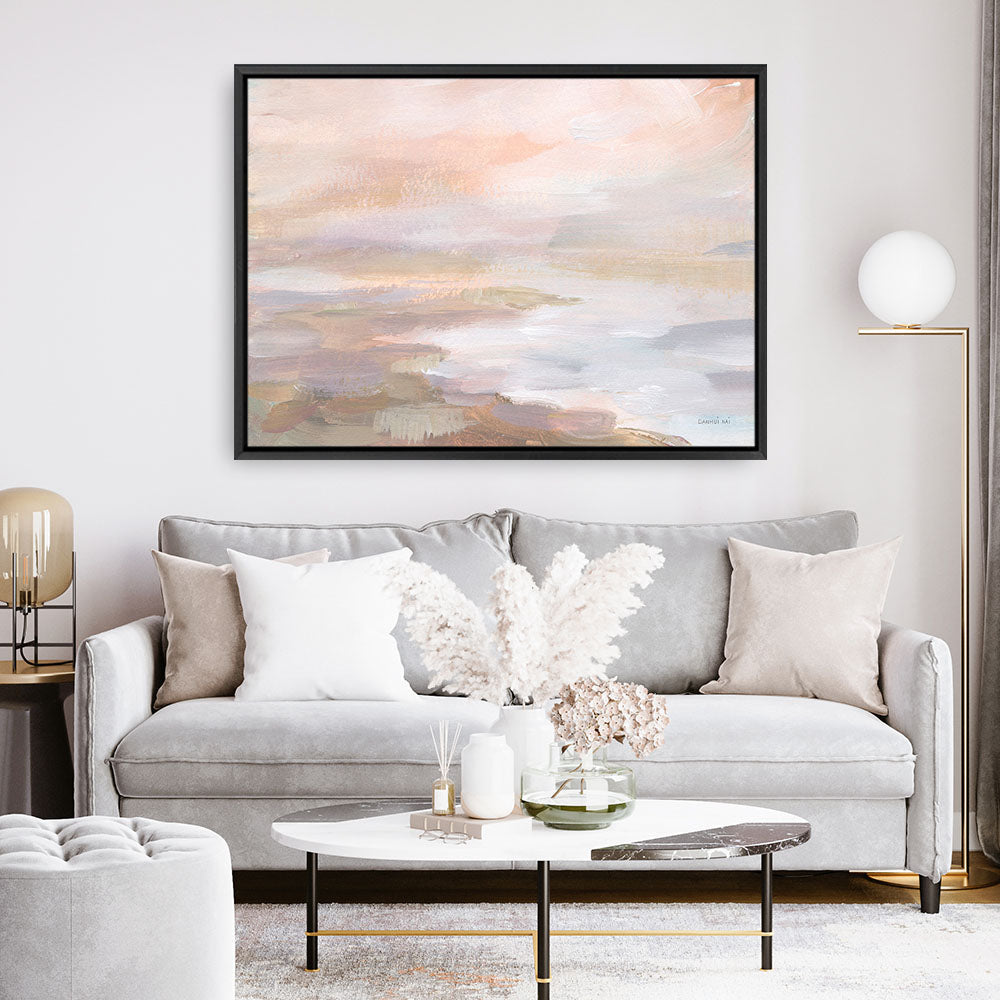 Shop Sunrise Coast Canvas Print a painted abstract themed framed canvas wall art print from The Print Emporium artwork collection - Buy Australian made fine art painting style stretched canvas prints for the home and your interior decor space, TPE-WA-70643-CA-35X46-NF