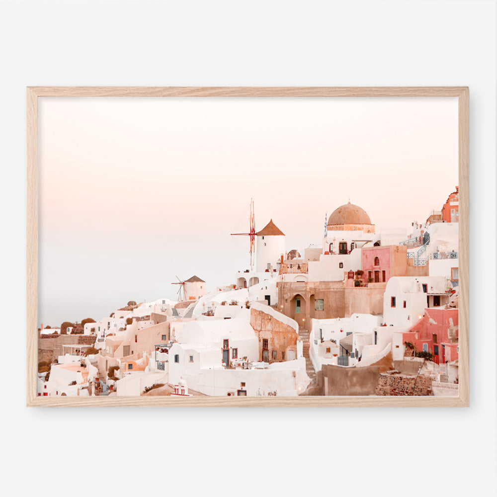Shop Sunset in Santorini Photo Art Print a photography wall art print from The Print Emporium wall artwork collection - Buy Australian made fine art poster and framed prints for the home and your interior decor room, TPE-1301-AP