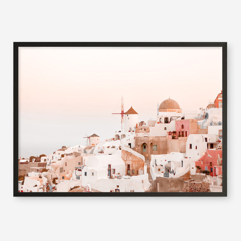 Shop Sunset in Santorini Photo Art Print a photography wall art print from The Print Emporium wall artwork collection - Buy Australian made fine art poster and framed prints for the home and your interior decor room, TPE-1301-AP