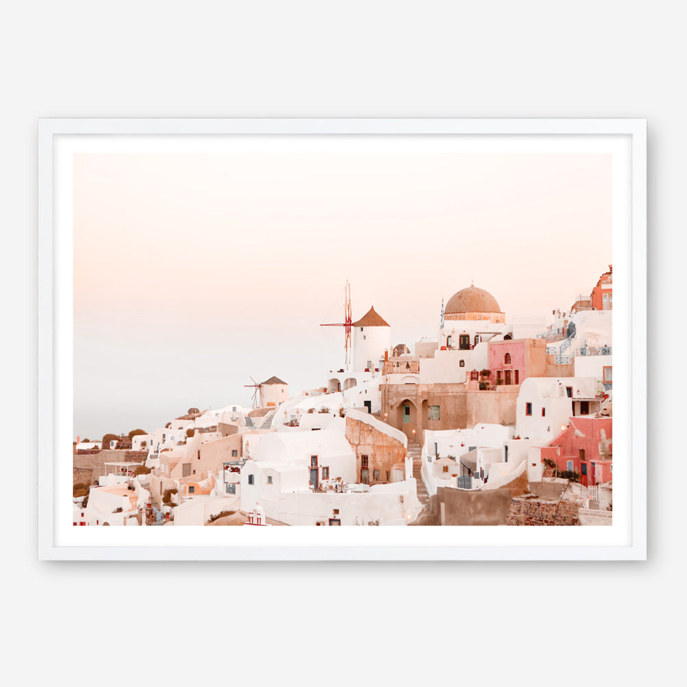 Shop Sunset in Santorini Photo Art Print a photography wall art print from The Print Emporium wall artwork collection - Buy Australian made fine art poster and framed prints for the home and your interior decor room, TPE-1301-AP