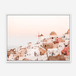 Shop Sunset in Santorini Photo Canvas Print a photography framed stretched canvas print from The Print Emporium wall artwork collection - Buy Australian made prints for the home and your interior decor space, TPE-1301-CA-35X46-NF