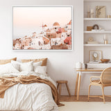 Shop Sunset in Santorini Photo Canvas Print a photography framed stretched canvas print from The Print Emporium wall artwork collection - Buy Australian made prints for the home and your interior decor space, TPE-1301-CA-35X46-NF